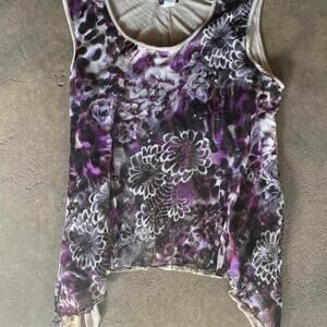 Vintage purple and white beaded